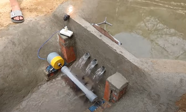 diy mini dam complete