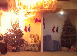 Watch How Quickly a Dry Christmas Tree Can Turn Into a Deadly House Fire