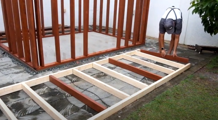 diy shed canopy frame
