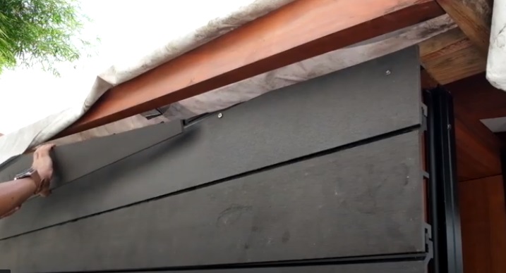 diy garden shed cladding cut to shape