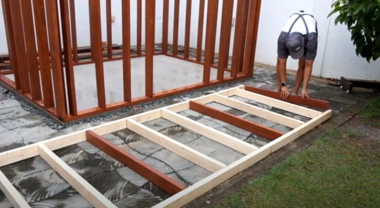 diy shed canopy frame