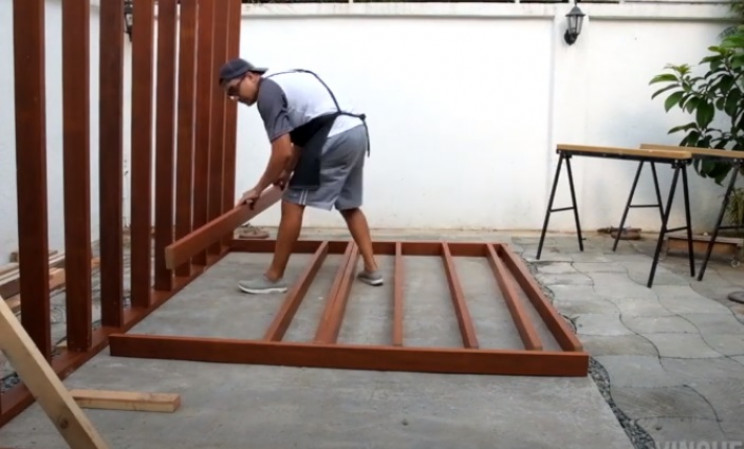 diy garden shed side wall