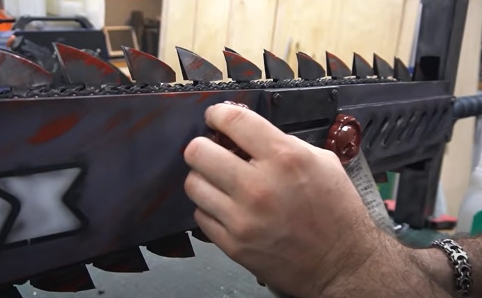 diy chainsword decorations