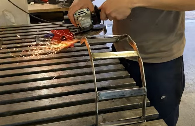 metal hose holder clean welds frame