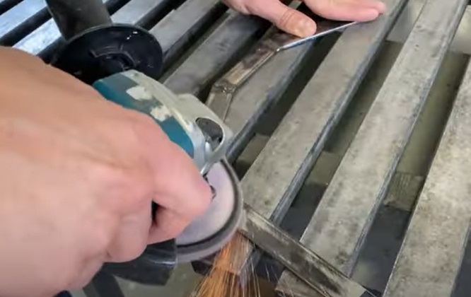 diy metal hose holder clean welds