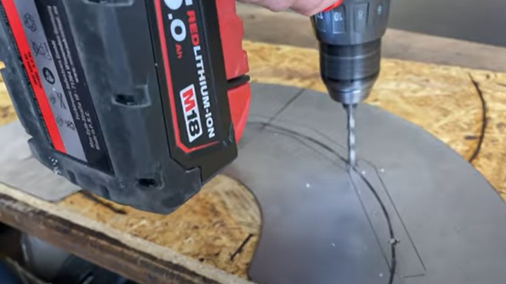 diy metal hose holder drill holes