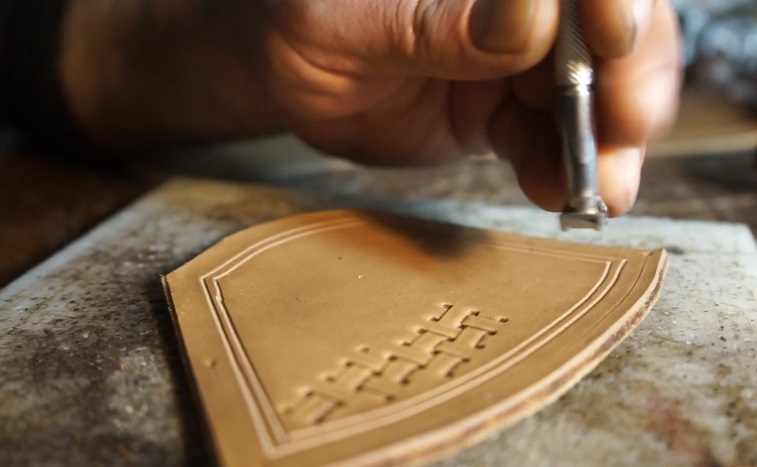 handcrafted axe sheath decoration
