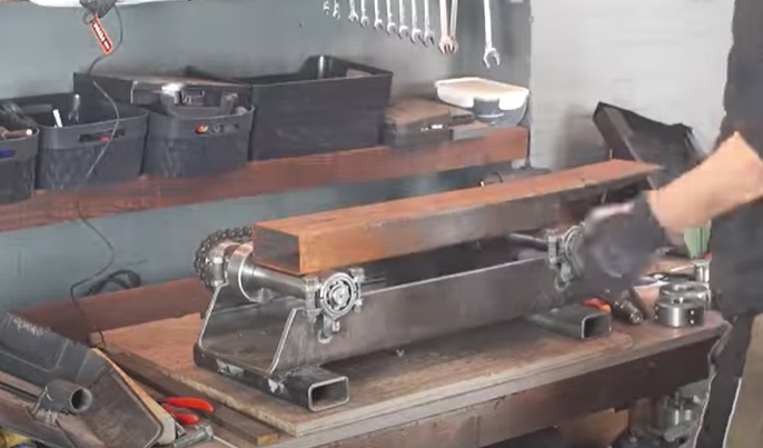 diy electric pipe bender mount chain