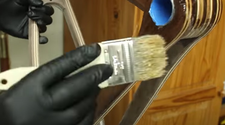 diy wooden bike epoxy coat
