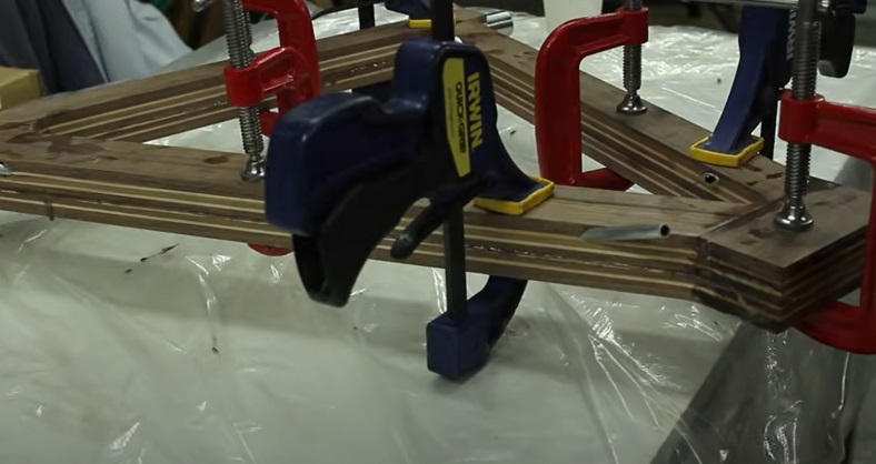 diy wooden bike frame secured