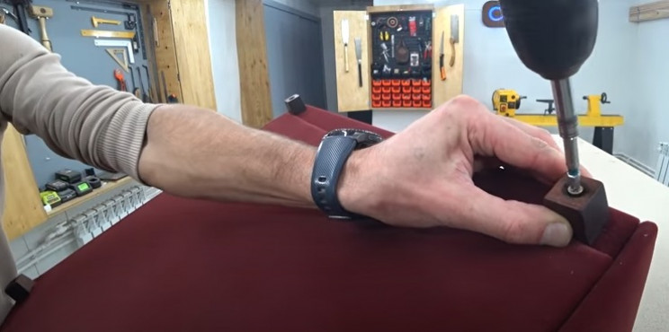 diy footstool screw on feet