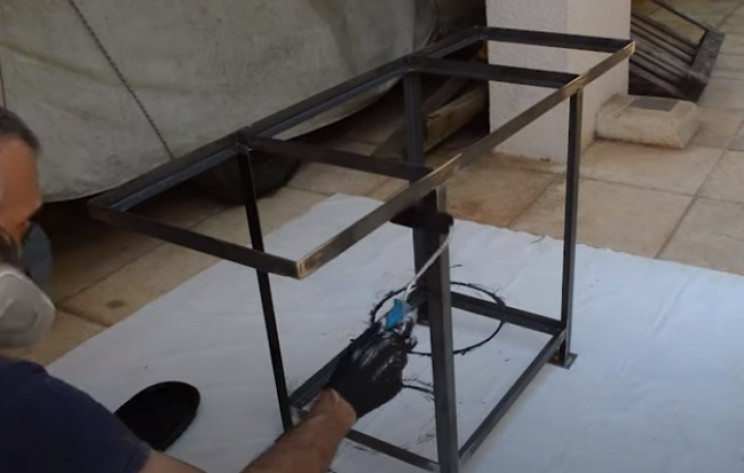 diy grill paint frame