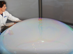 YouTuber Creates the World's Largest Dry Ice Bubble in a Swimming Pool