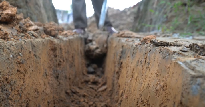 lake dam pipe trench