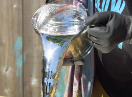 The Slow Mo Guys Pour a Liquid Mirror in Slow Motion