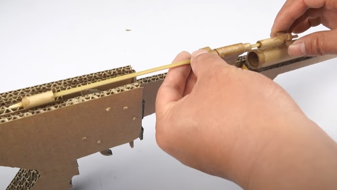 diy cardboard gun firing pin