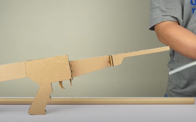diy cardboard gun skeleton