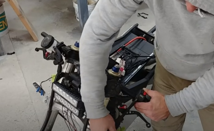 diy streetfighter ev bike handlebars