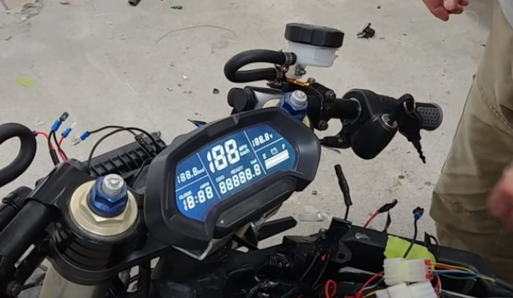 diy streetfighter ev bike wire up