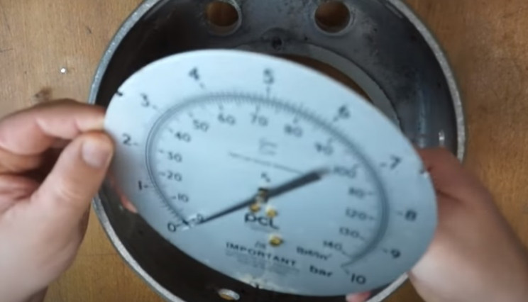 diy pressure gauge restore face plate