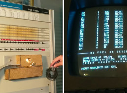 Guy Plays Games in the Old Way on His Retro 1960s Computer