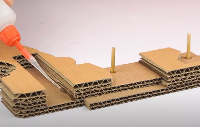 diy cardboard gun continue assembly