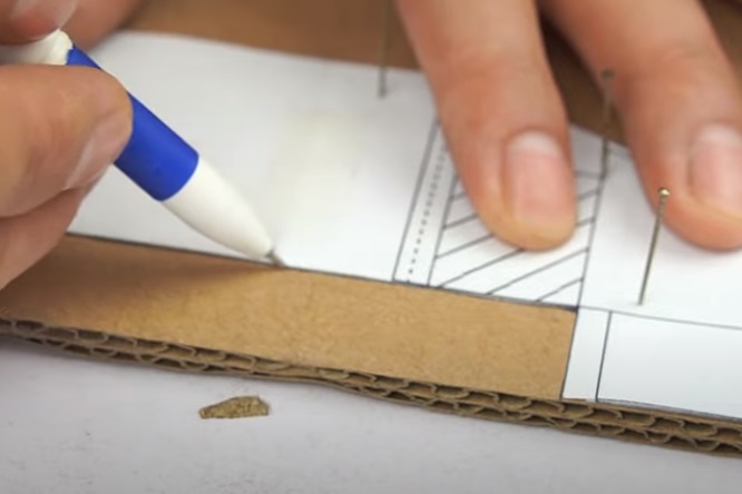 diy cardboard gun sketch template