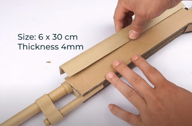 diy cardboard gun top edge