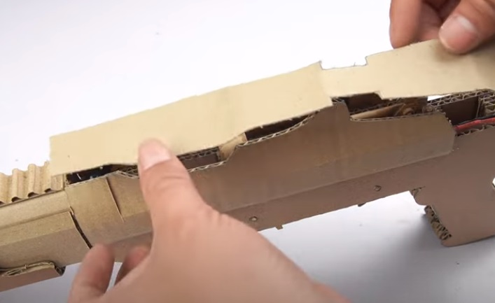 diy cardboard gun top plate