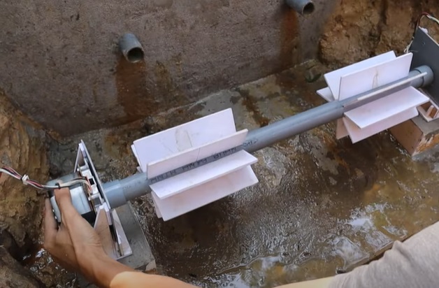 mini hydro power install