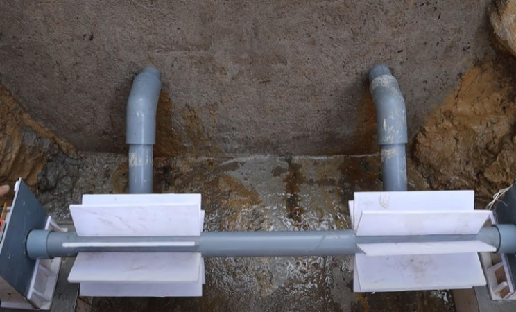diy mini hydro power sluice pipes