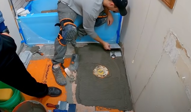 diy tiling lay tiles