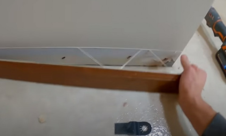 DIY tiling baseboard removal