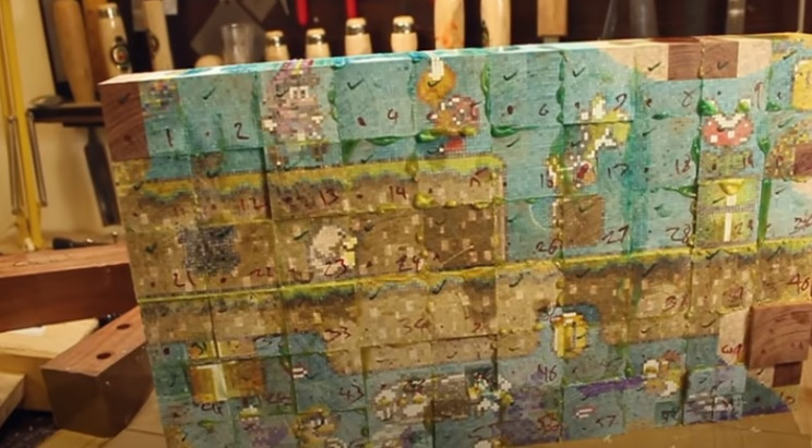 diy mario guitar main blocks glued