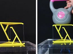 Engineer Builds a Bizarre 'Floating Table' Held up by Strings Only