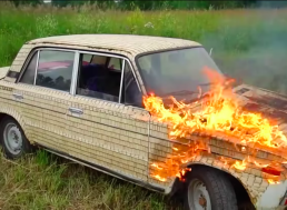 That's a Whole 'Lada' Pyromania! Watch Russians Spark Half a Million Matches on an Old Lada Car