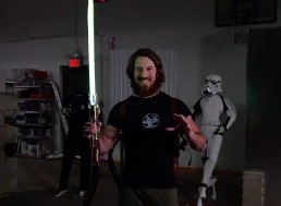 Engineer Builds World's First Retractable Star Wars Lightsaber