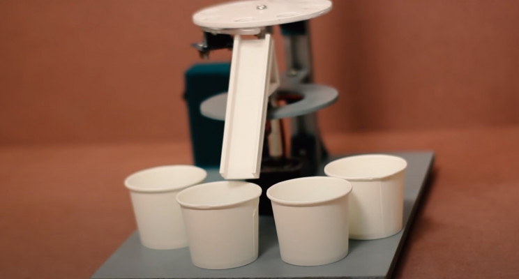 arduino color sorter cups and ramp