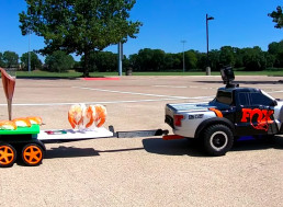 Autonomous RC Truck Delivers Food by Flinging It Around