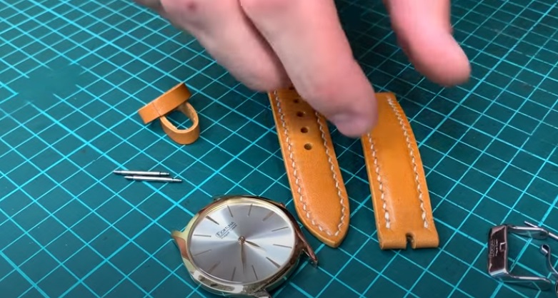 diy leather watch strap assemble