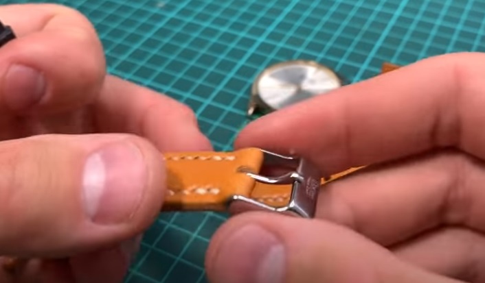 diy watch leather strap buckle