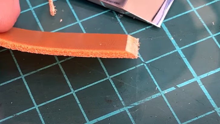 diy leather watchstrap bevel