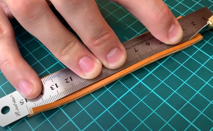 diy leather watch strap trim off excess