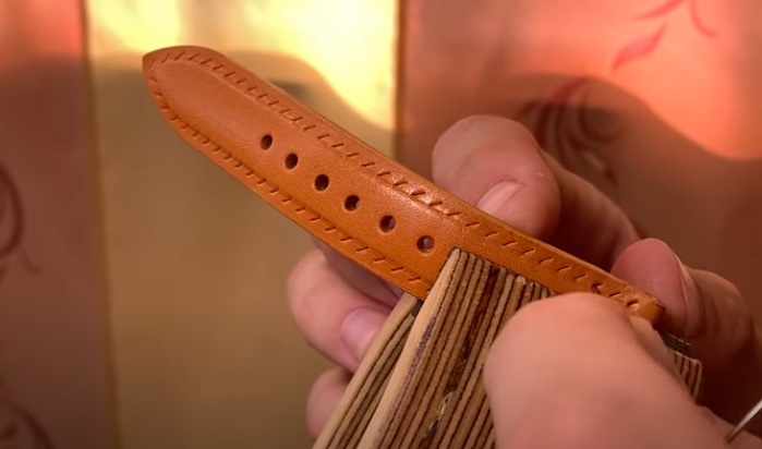 diy leather watch straps stitch